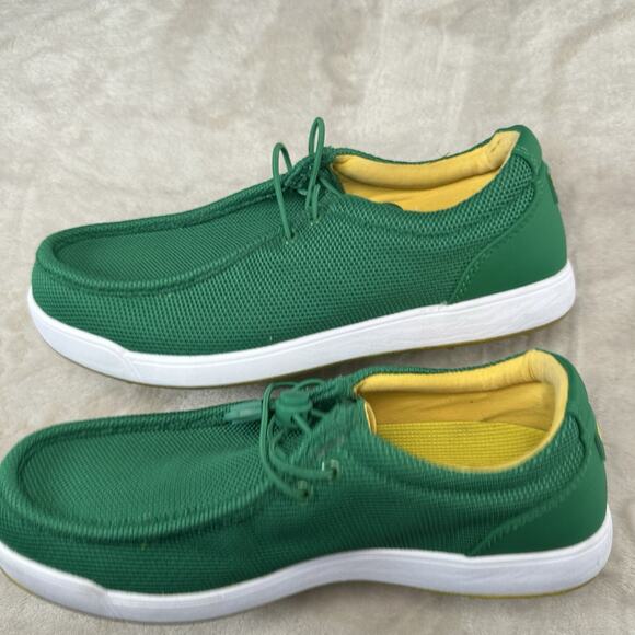 Skoni Men’s Golf Shoes Slip On Green Yellow Size 9 EU 43 EUC - Picture 10 of 12